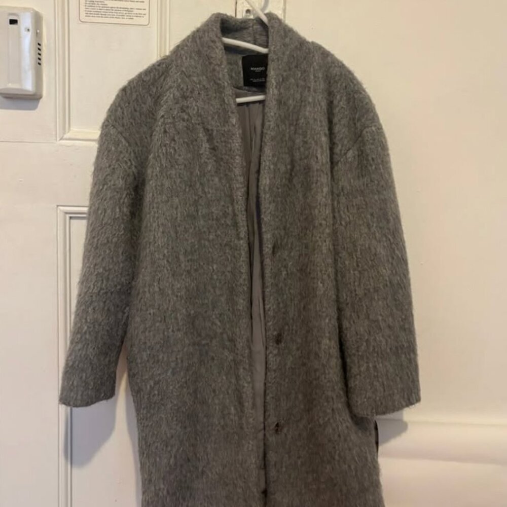Mango Wool Coat - Grey